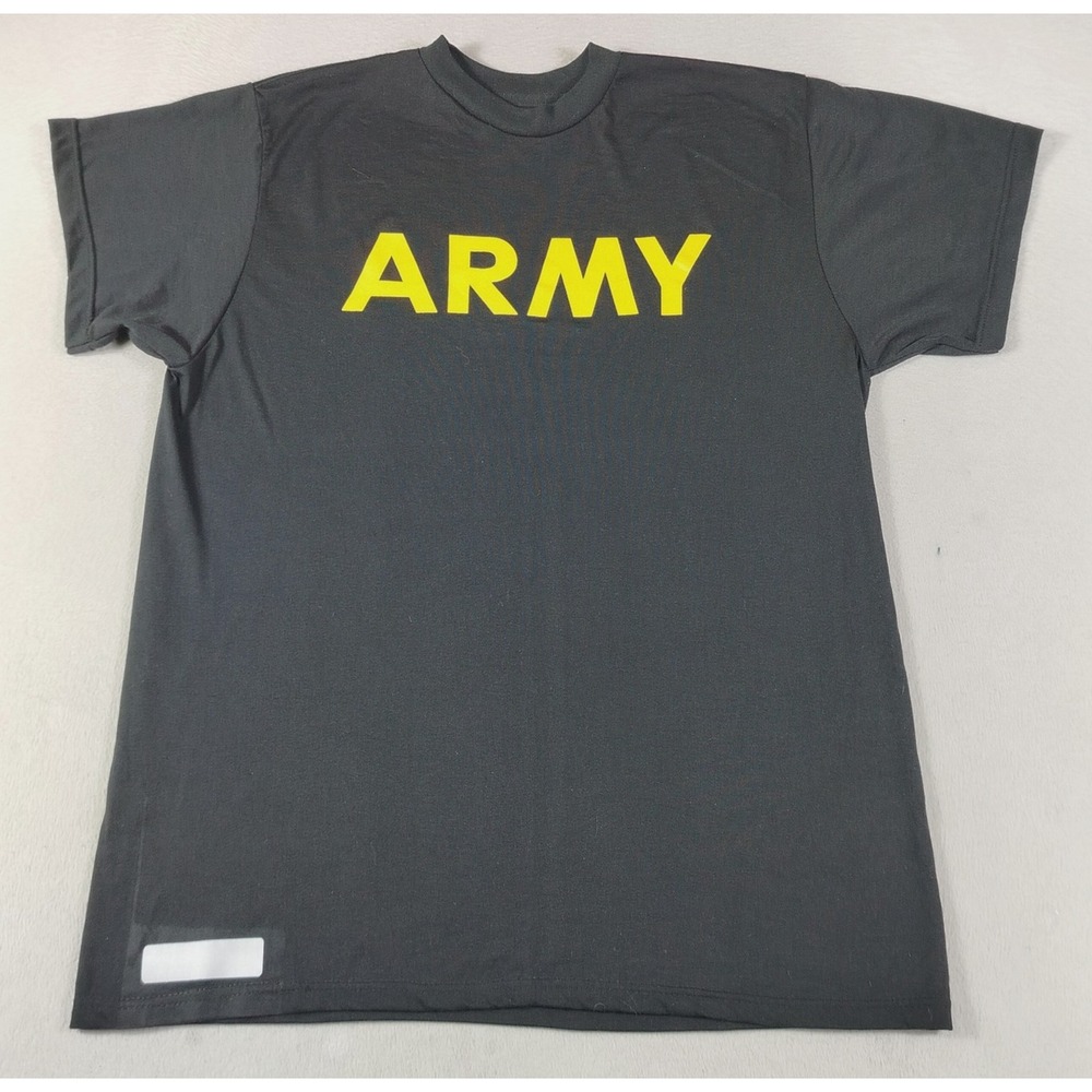 Unicor US Army Shirt Mens Large Black PT Physical Fitness Graphic Tee Military
